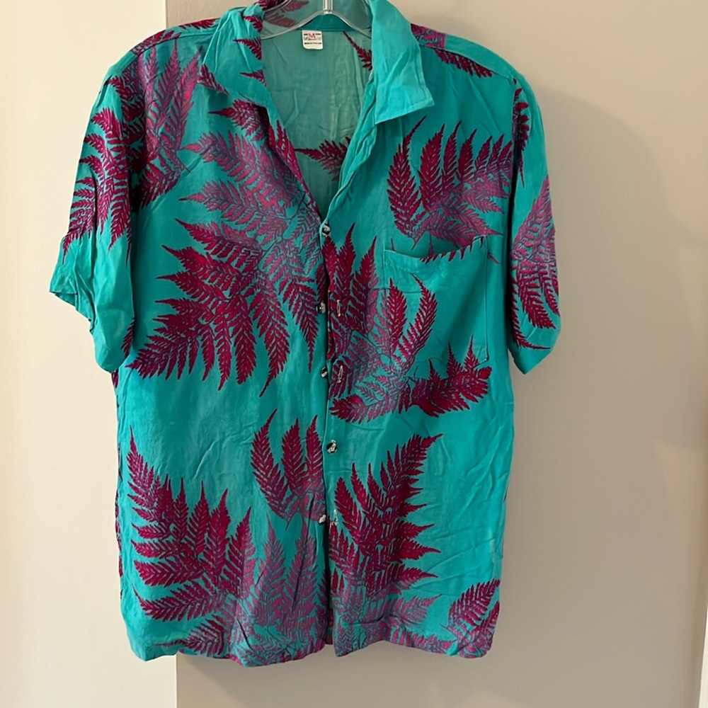 Mens Rayon Hawaiian Shirt Size Medium
